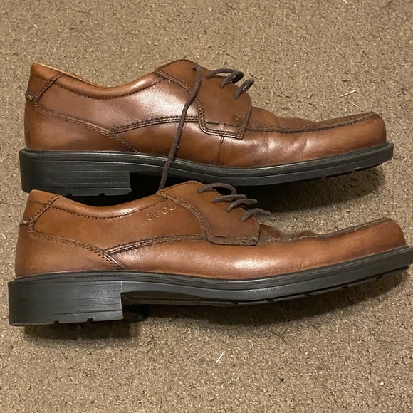 Ecco Other - Mens Ecco Brown Leather Lace Up Oxfords Dress Shoes Size 45 11 11.5